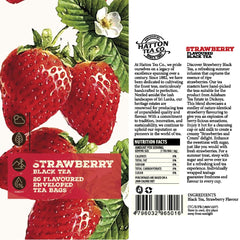 Strawberry Black Tea - 20 Flavored Envelope Tea Bags