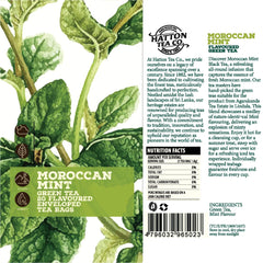 Bud To Cup, Pure Ceylon Green Tea - Moroccan Mint Flavored, 20 Bags