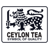 Ceylon Tea logo with a lion emblem and text on a white background