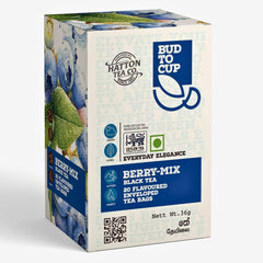Box of Hatton Tea Co. Berry-Mix Black Tea on a white background