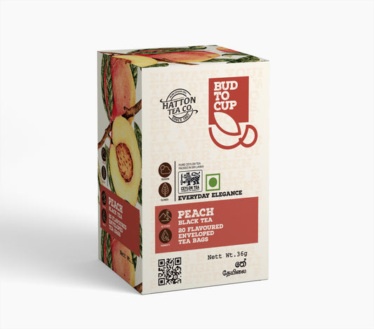 Peach Black Tea - 20 Flavoured Envelope Tea Bags