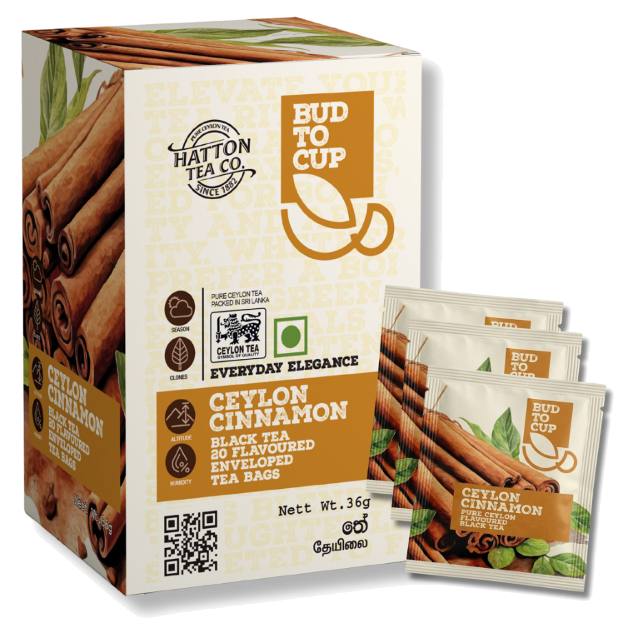 BUD TO CUP Ceylon Cinnamon Black Tea carton