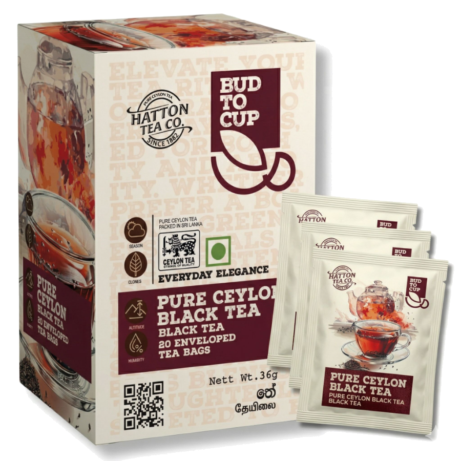 BUD TO CUP Pure Ceylon Black Tea carton