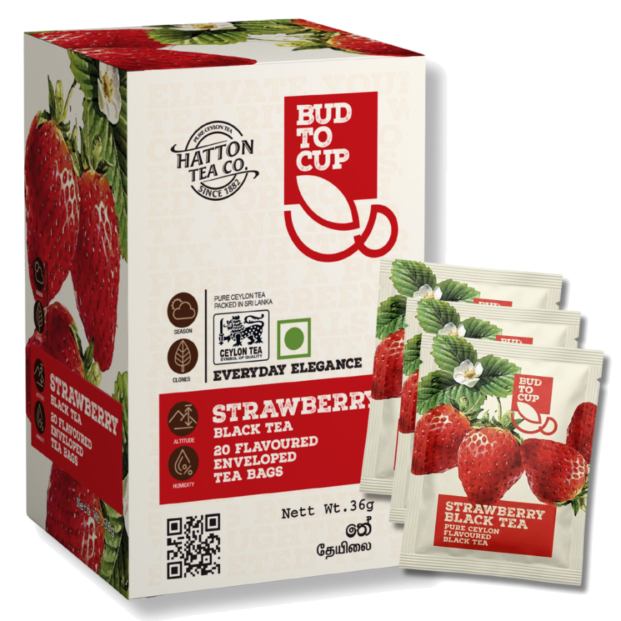 BUD TO CUP Strawberry Black Tea carton